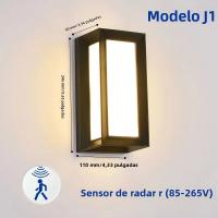 Lámpara De LED Con Sensor De Movimiento Radar 6W 16W AC85-265V Luz Fría Y Cálida IP66 Impermeable Para Porche Jardín Exterior - details 2