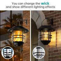 Lámpara Solar Colgante Impermeable Para Exterior Con Lluvia De Lamas LED De Vidrio Grueso Y Acero Inoxidable Para Pared Valla Patio - details 6
