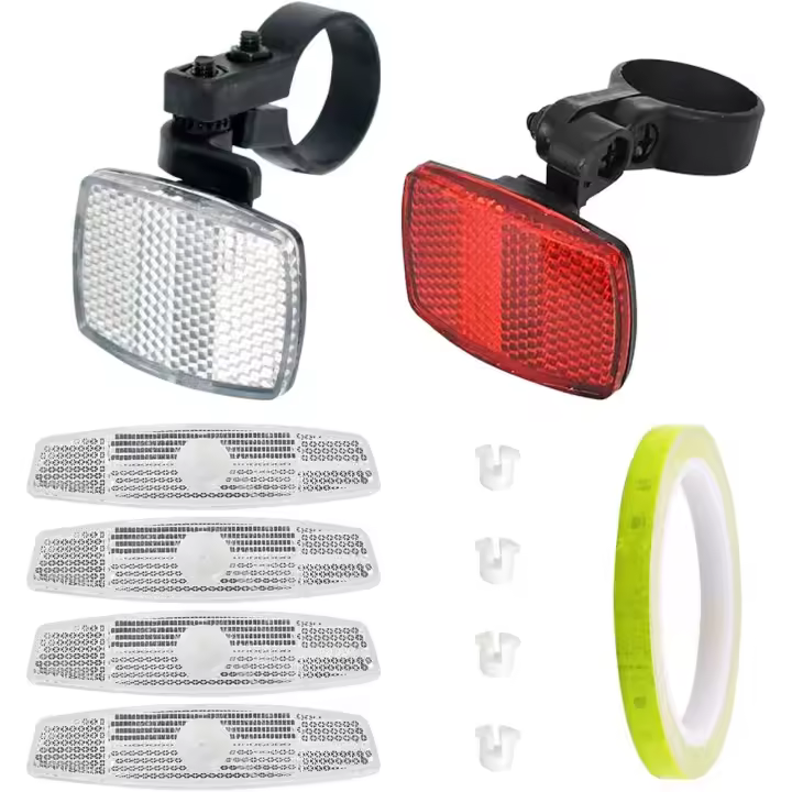 reflectores para bicicleta (delanteros, traseros y de rueda) para mayor seguridad en la montaña. - 1