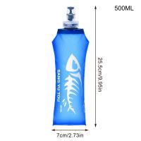 Bolsa de agua plegable, portátil, ultraligera, de TPU suave, con pistón, para deportes al aire libre, senderismo, camping. - details 3