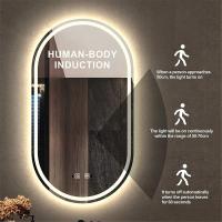 Wonduu Espejo de Baño Inteligente LED Ovalado 70x90 cm – Doble Pantalla Táctil, Antiniebla, Impermeable, Luz Natural & Cálida, Montaje en Pared – Espejo de Tocador Moderno & Minimalista - details 0