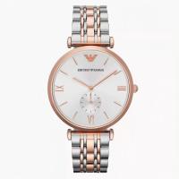 Reloj AR1677 Hombre - Acero Inoxidable, Esfera Plateada Bicolor, Diseño Clásico Retro - details 0