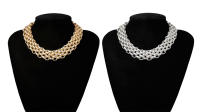 Collar Gargantilla PuRui Punk Chunky Cadena Para Mujer Estilo Hip Hop Color Oro Metálico Collar De Capa Superpuesta Joyería Moda - details 5