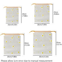 10pcs Bolsas De Almacenamiento Pequeñas En Forma De Margarita Para Zapatos Calcetines Paraguas Viaje Accesorios De Viaje Bolsa De Tela De Poliéster Floral - details 2