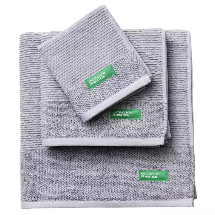 Set 3pcs toallas de baño (30x50+50x90+70x140cm) 450 gsm 100% algodon amarillo CASA BENETTON - 1