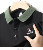 Camisa Polo Para Hombre Con Bordado De Oso Cartoon Manga Corta Estilo Casual Transpirable Para Verano 2024 Comodidad Y Brevedad - details 20