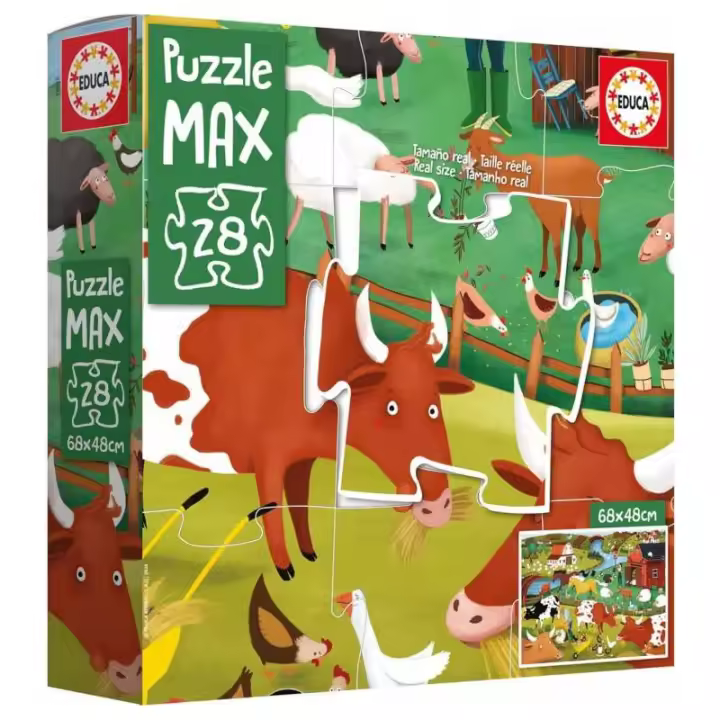 Clementoni Puzzle Educa Max 28 Piezas Granja de Educa - 1