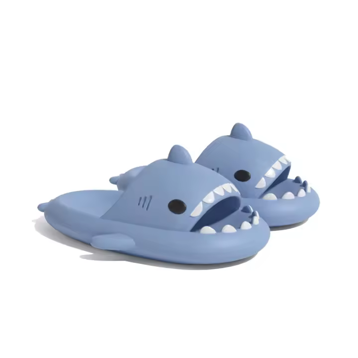Pantuflas De Tiburón Para Pareja Sandalias Y Pantuflas Suaves De EVA Para Hombre Pantuflas De Baño Para Verano - 1