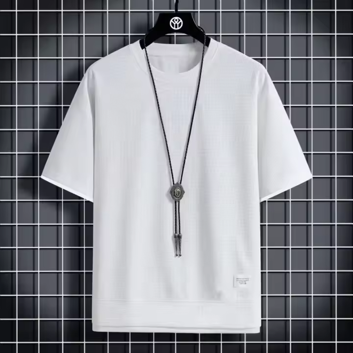 Camiseta De Verano Para Hombres Tendencia 2025 Camiseta De Jalea Vintage Hip-hop Corta Y Ligera Tees Respirables Deportivas - 1