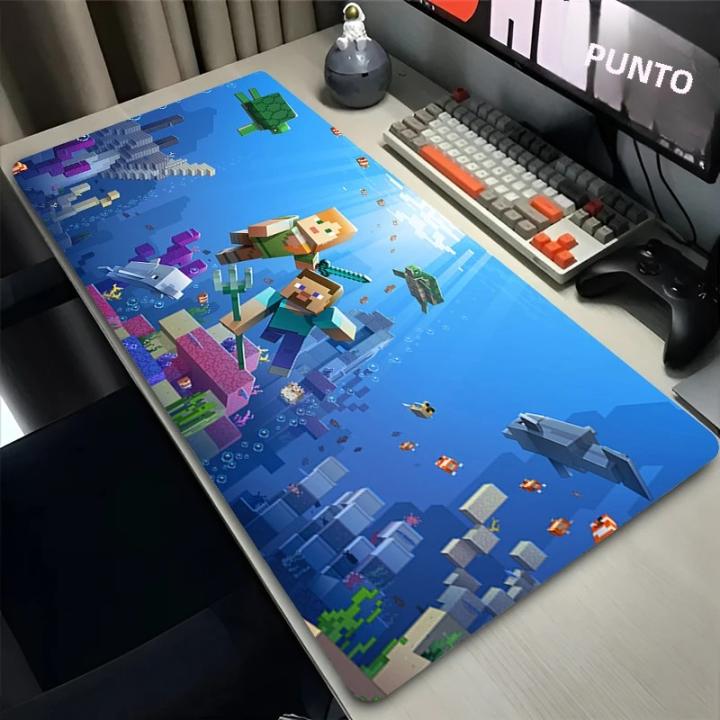 Alfombrilla De Ratón Gamer XL Personalizable HD Alfombrilla De Escritorio Antideslizante Impermeable De Goma Natural Para Oficina Y Hogar Tamaño Variado Diseño De Minecraft