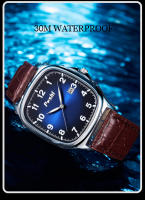 Reloj De Hombre POSHI Moda Cuero Resistente Al Agua Calendario Luminoso Deportivo Estilo Casual Y Lujo Movimiento Cuarzo - details 15