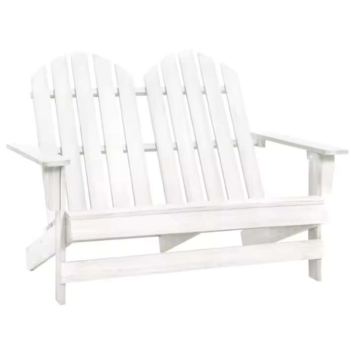 vidaXL Otomana Adirondack de jardín 2 plazas madera de abeto - 1
