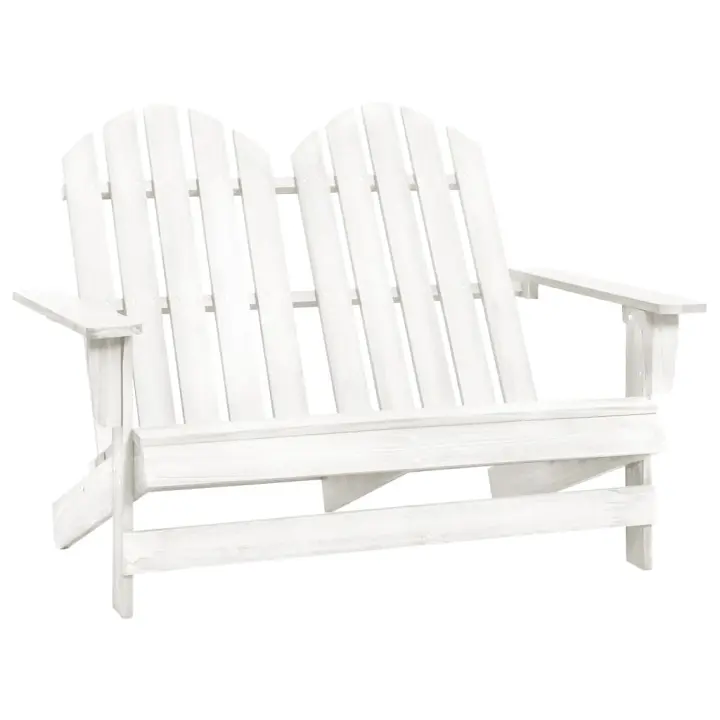 vidaXL Otomana Adirondack de jardín 2 plazas madera de abeto - 1