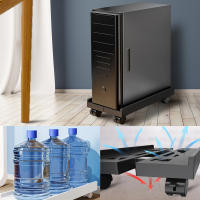 Soporte Ajustable Para CPU Con Ruedas Caster Lockables Soporte De PC Ventilado Para Mesa Soporte De Anfitrión Móvil Con 4 Ruedas Caster Lockables - details 5