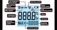 ANENG TH202 Termómetro Inalámbrico De Láser IR Medidor De Temperatura Y Humedad Con Pantalla LCD Retroiluminada Para Industria - details 14