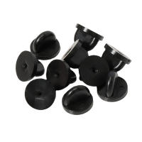 Pines De Goma Negros Para Broches Y Hebeleras De Mariposa Clavija De Bloqueo Accesorios Para Manualidades Y Joyería DIY Pack De 50/100/500 - details 0