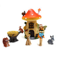Set Creativo De Casa De Hadas Miniatura Para Macetas Jardín De Hadas Resina Pequeña Casa De Hongo Dollyhouse Cartoon - details 6