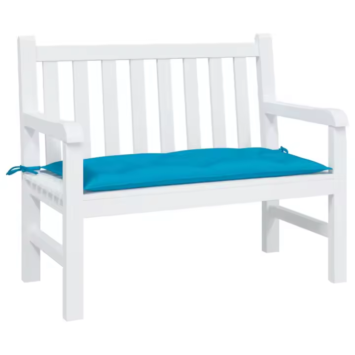 vidaXL Cojín de banco de jardín tela Oxford azul 100x50x7 cm - 1