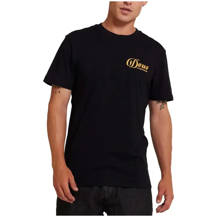 Camiseta de Manga Corta Deus Ex Machina Time Taker para hombre en color negro - 1