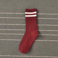 Calcetines De Algodón Para Mujer Estilo Retro Coreano Japonés Clásicos Con Rayas De College Street Calcetines Largos De Media Caña Regalo Para Niñas - details 7