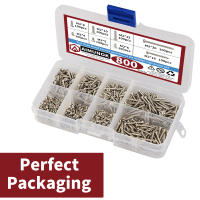 Kit De 800 Piezas De Tornillos Auto-Abrazadores M2 Con Juego De Tornillos De Bloqueo Y Clavos Para Madera Herramienta De Carpintería DIY - details 6
