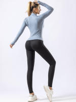 Ropa De Yoga Para Mujer Secado Rápido Alta Calidad Para Otoño E Invierno Deporte De Gimnasio Running Mañana Top Profesional - details 7