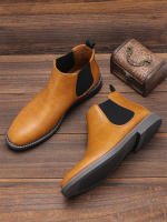 Botas Chelsea Retro Para Hombre 2024 Comodidad Moda Cuero Sintético Botas De Tobillo Encima De La Rodilla Material De Suela TPR - details 15