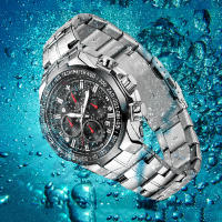 Reloj De Pulsera Deportivo De Lujo Para Hombre WWOOR 2024 Marca Top En Negro Acero Inoxidable Cronógrafo Cuarzo Reloj Masculino Con Luz Luminosa Resistente Al Agua Y Shock - details 11