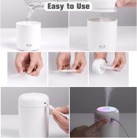 Mini humidificador de 4,68*3,07 pulgadas, humidificador de niebla USB de 300 ml, humidificador ultrasónico silencioso con luz LED, difusor de aceite esencial portátil, múltiples modos de pulverización, apagado automático, adecuado para el hogar - details 3