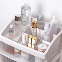 Estuche de plástico para maquillaje, caja contenedora de joyería, organizador de maquillaje, cajones, caja de almacenamiento de cosméticos, soporte para brochas de maquillaje - details 6