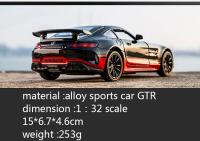 Coche De Colección Mercedes Benz GTR AMG 1:32 Con Sonido Y Luz Aleación De Metal Juguete Para Niños Regalo Modelo De Carreras a Escala - details 5