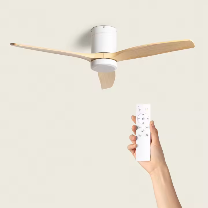 Ventilador de Techo Silencioso Angistri Blanco 132cm Motor DC LEDKIA - 1