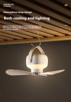 Ventilador De Techo Portátil Recargable Con Luz LED Y Control Remoto Para Exteriores Y Camping Ventilador Colgante Con Luz Nocturna Para El Hogar - details 1