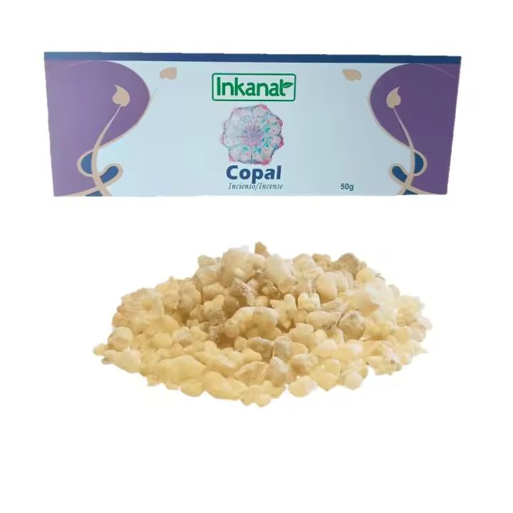 Copal Blanco Resina en Grano: Purificación y Energía Positiva - Ideal para Incienso y Aromaterapia - INKANAT - 1