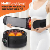 Cinturón de masaje con calefacción eléctrica para cintura, cinturón de soporte elástico multifuncional, cinturón de calor con calefacción y luz roja para abdominales. - details 0