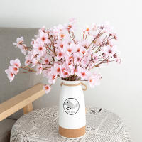 Bouquet De Flores Artificiales De Cerezo Y Prunus Decorativas Baratas Para Casa Arreglo Floral Falso Para Bodas Y Navidad - details 0