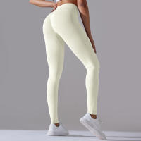 Leggings De Yoga Para Mujer Cintura Alta Levantamiento De Caderas Gimnasio Sin Costuras Pantalones De Deporte Fitness Running - details 64
