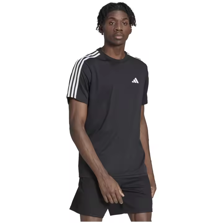 Camiseta de Manga Corta Adidas Tr-Es Base 3S para hombre en color negro - 1
