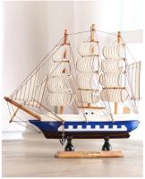 Modelo De Barco De Madera Sólida De Lujo Y Creativo Adorno Retro Para El Hogar Decoración De Arte Hecho a Mano Figura De Madera Para Decoración Del Hogar - details 12