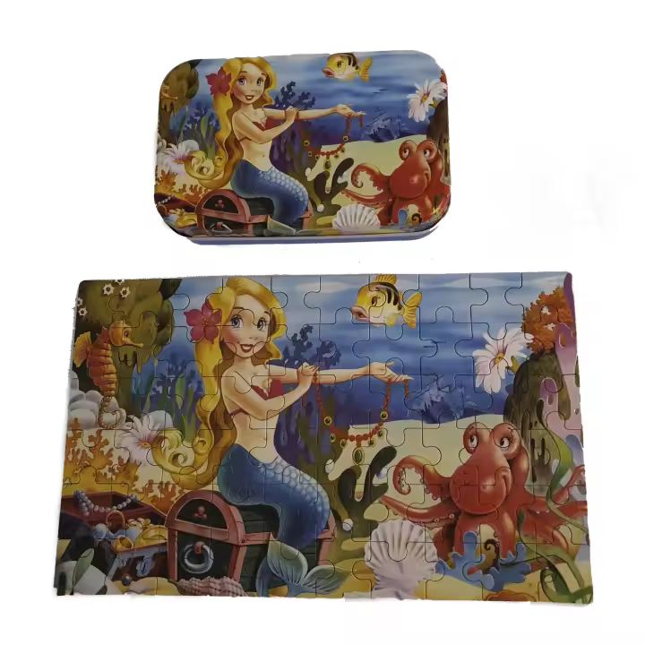 PUZLE DE CUENTOS: LA SIRENITA - 60 pcs (CAJA METÁLICA) - 1