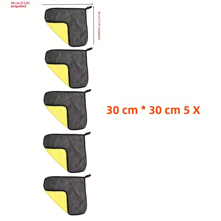 Toalla De Microfibra Para Lavar Y Secar Coche 10/5PCS VAT Teñido Herramientas De Limpieza Y Detallado De Coche - 1