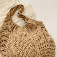 Bolso De Hombro Para Mujer Estilo Bohemio Hecho a Mano Capacidad Grande Saco De Mano De Paja Tejida Casual Bolso De Playa Verano - details 27