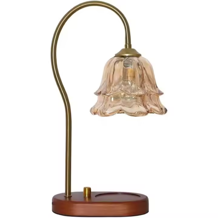 Lámpara de noche para dormitorio estilo retro Francés, Diseño de seuridad sin llama. - 1