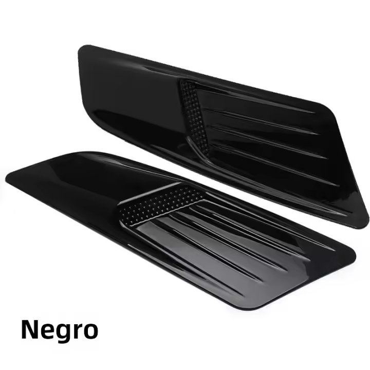 Nueva Decorativa Inclinación De Aire Para Coche Universal En Fibra De Carbono / Negro Adorno Para Parachoques De Capó Ventosa De Cubierta Estilo Y Decoración - 1