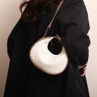 Bolso De Hombro PU Cuero Moda Color Sólido Con Red Trendy Bolso Cruzado Pequeño Para Damas Lujo Diseñador Bolsos De Mano - details 19