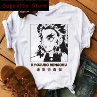 Camiseta De Anime Japonés Demon Slayer Kimetsu No Yaiba Para Mujer Dibujos Animados Kawaii Rengoku Camiseta Gráfica Tanjirou Kamado Tshirt Casual Manga Corto Algodón Poliéster Estilo Clásico - details 3