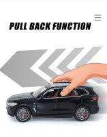 Coche De Juguete De Aleación X5 Escala 1:24 SUV Con Función De Retroceso Y Sonido Luz Regalo Para Niños Coleccionables De Metal - details 6