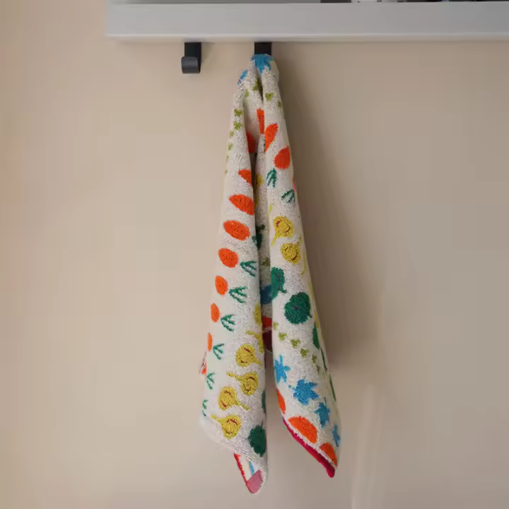 Toalla Cuadrada De Algodón Puro Para Niños Toalla De Baño Y Rostro Estilo Vegetal Y Fruta Toalla De Ducha Para El Hogar - 1
