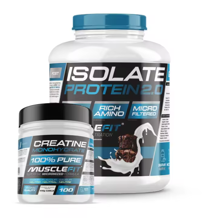 Pack Proteina ISO 2000g y Creatina 300g  - Musclefit / MuscleVip  Aumento Muscular - 1