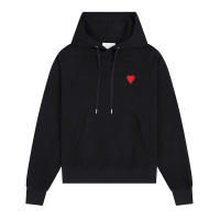 Sudadera De Corazón Bordado Para Parejas Sudadera Vintage Suelta Casual Con Capucha Para Hombre Y Mujer Sudadera De Polyester Para Otoño E Invierno - details 4